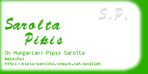 sarolta pipis business card